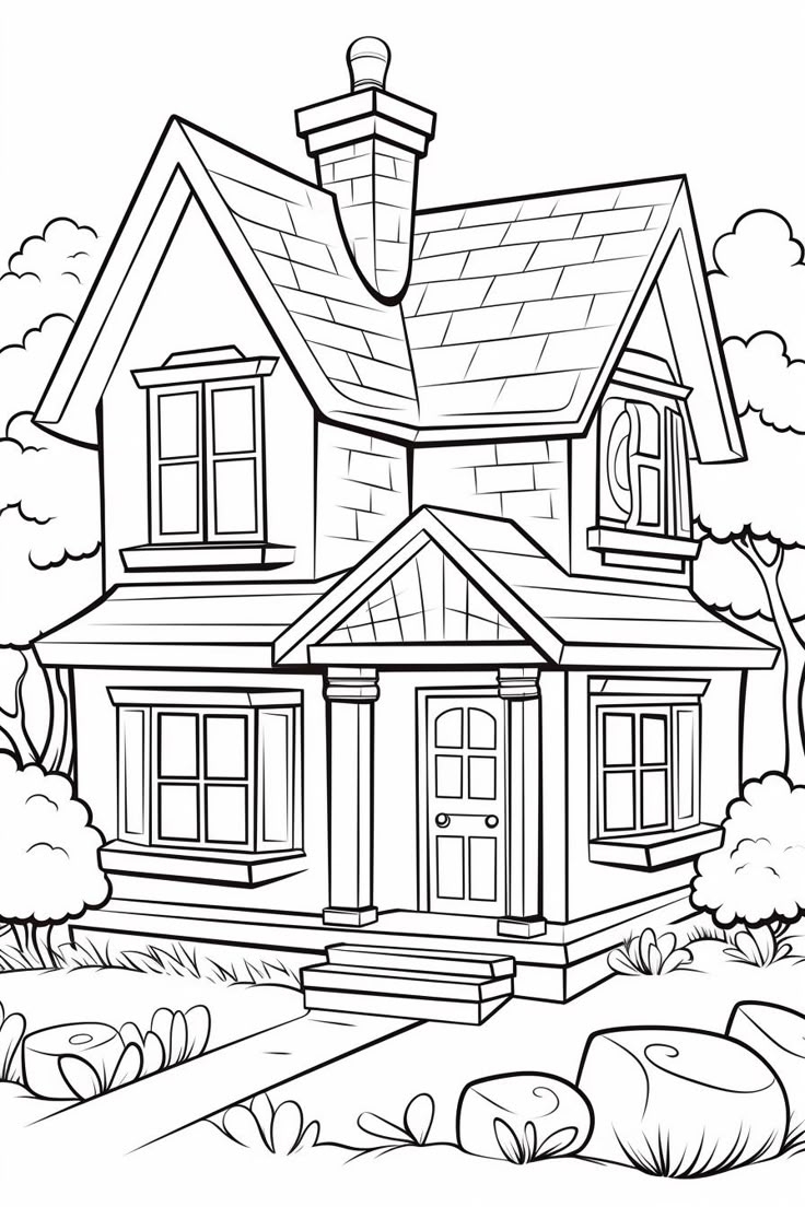 Free Printable House Coloring Pages Online Free Printable House Coloring Pages Online