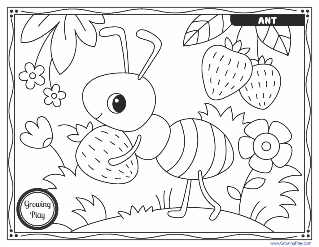 Free Printable Insect Coloring Pages Growing Play Free Printable Insect Coloring Pages Growing Play