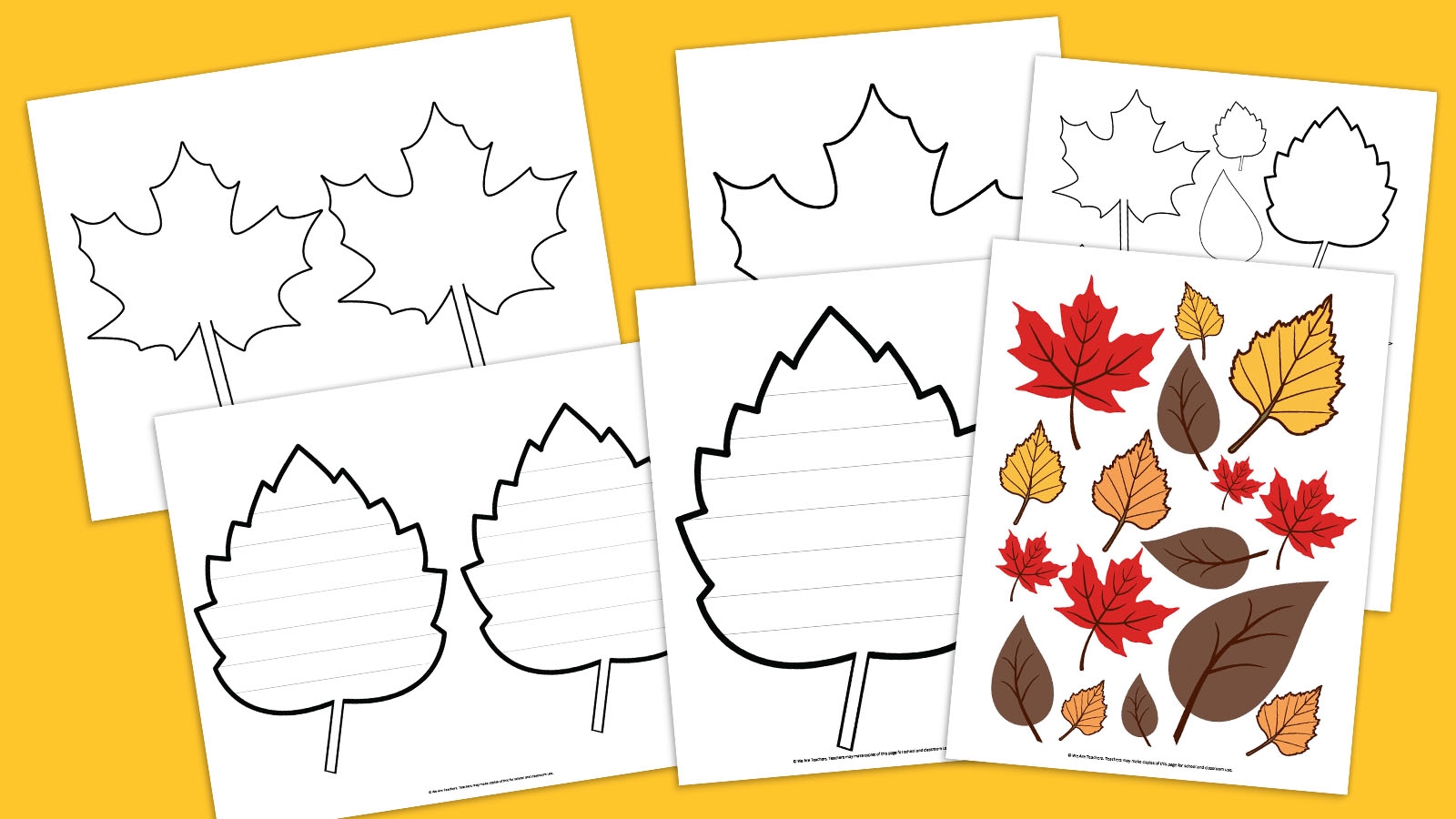 Free Printable Leaf Template Bundle For Fall Free Printable Leaf Template Bundle For Fall