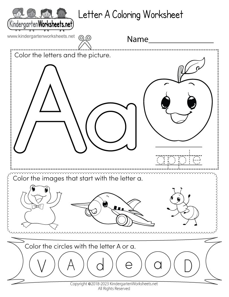 Free Printable Letter A Coloring Worksheet Free Printable Letter A Coloring Worksheet