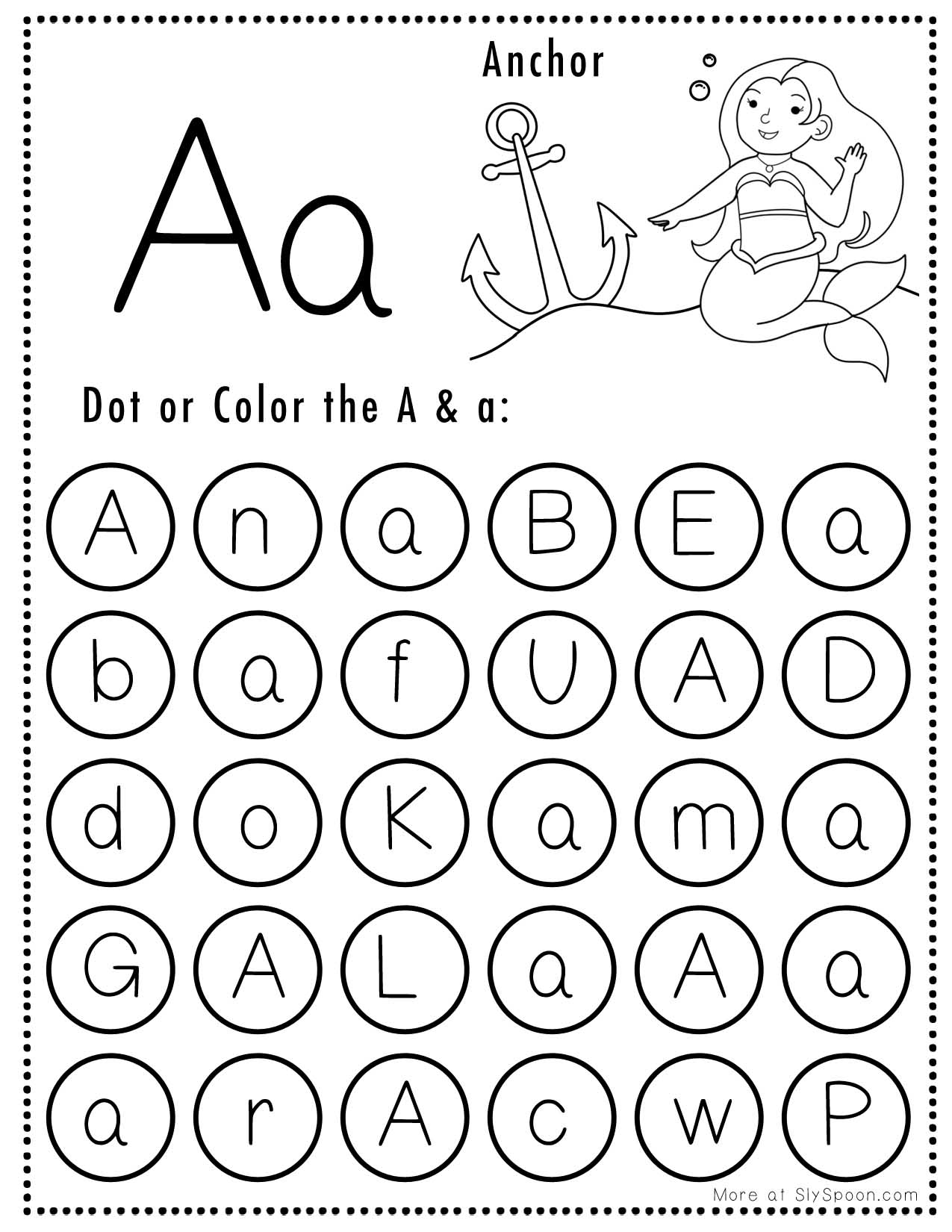 free printable letter a worksheets