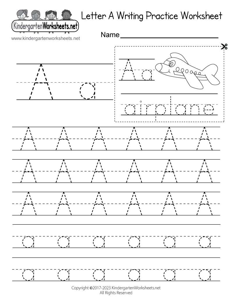 Free Printable Letter A Writing Practice Worksheet Free Printable Letter A Writing Practice Worksheet