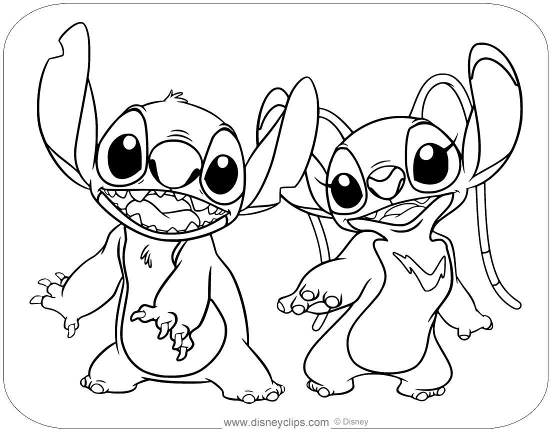 Free Printable Lilo Stitch Coloring Pages Disneyclips