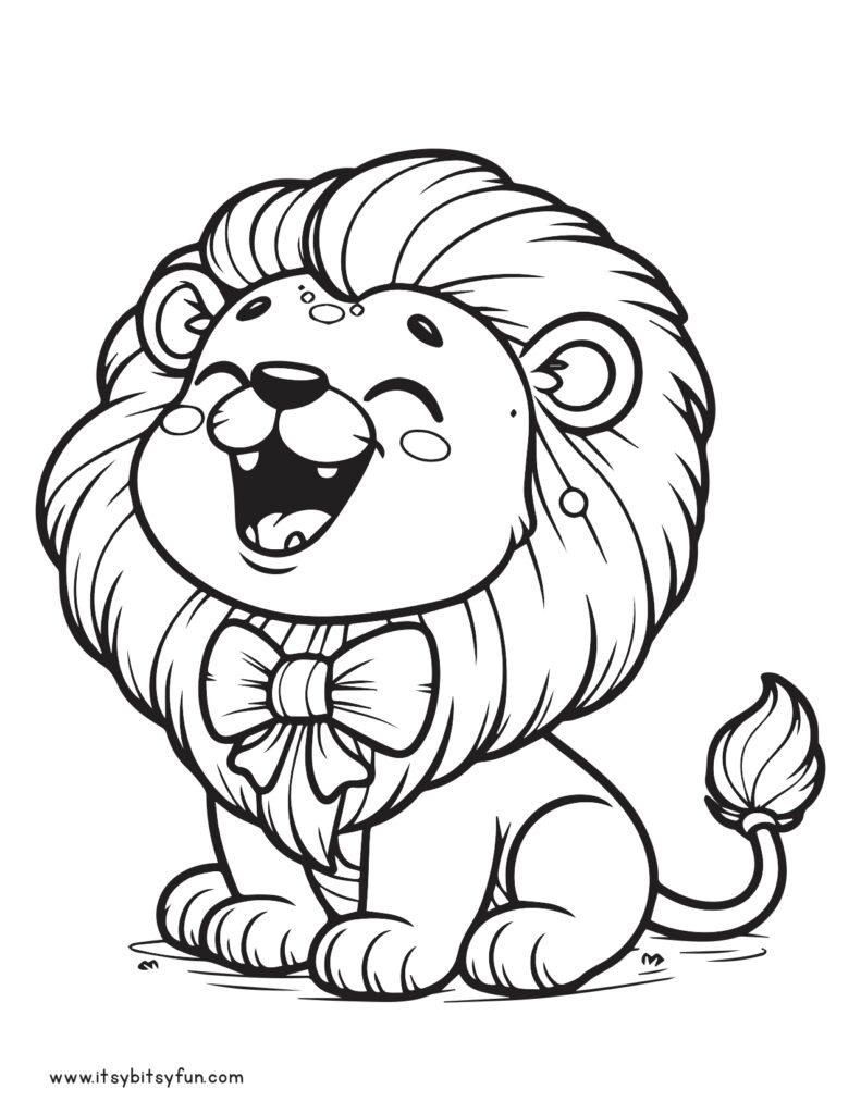 lion colouring in pages