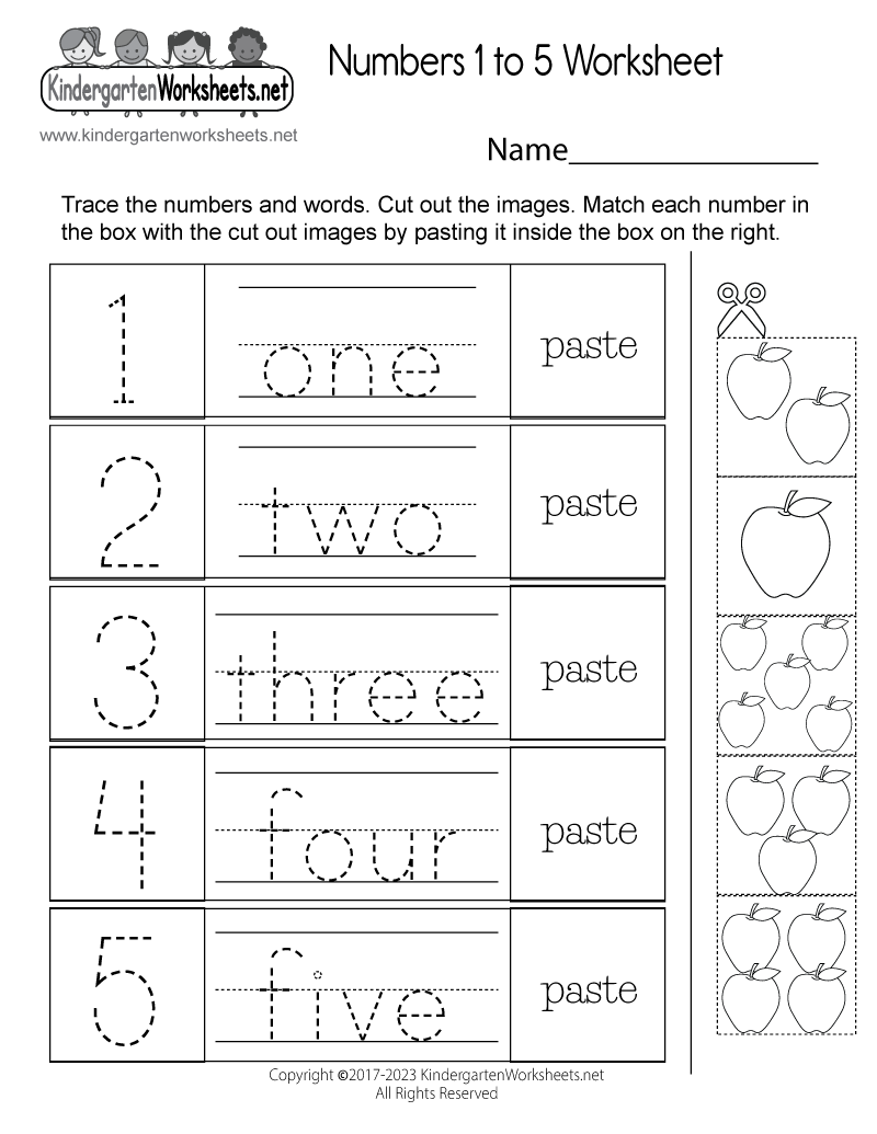 Free Printable Numbers 1 To 5 Worksheet Free Printable Numbers 1 To 5 Worksheet