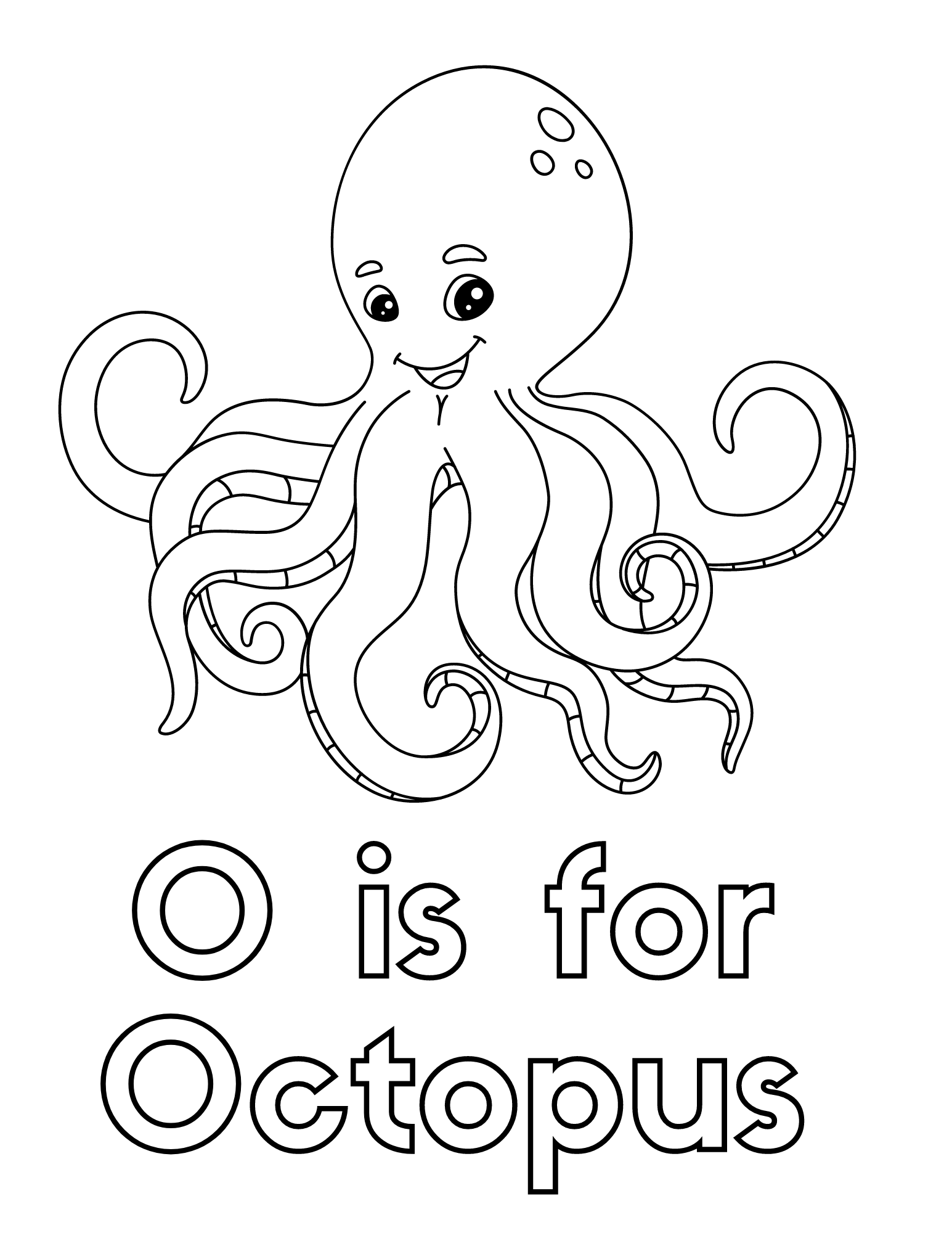 coloring page of an octopus coloring page of an octopus