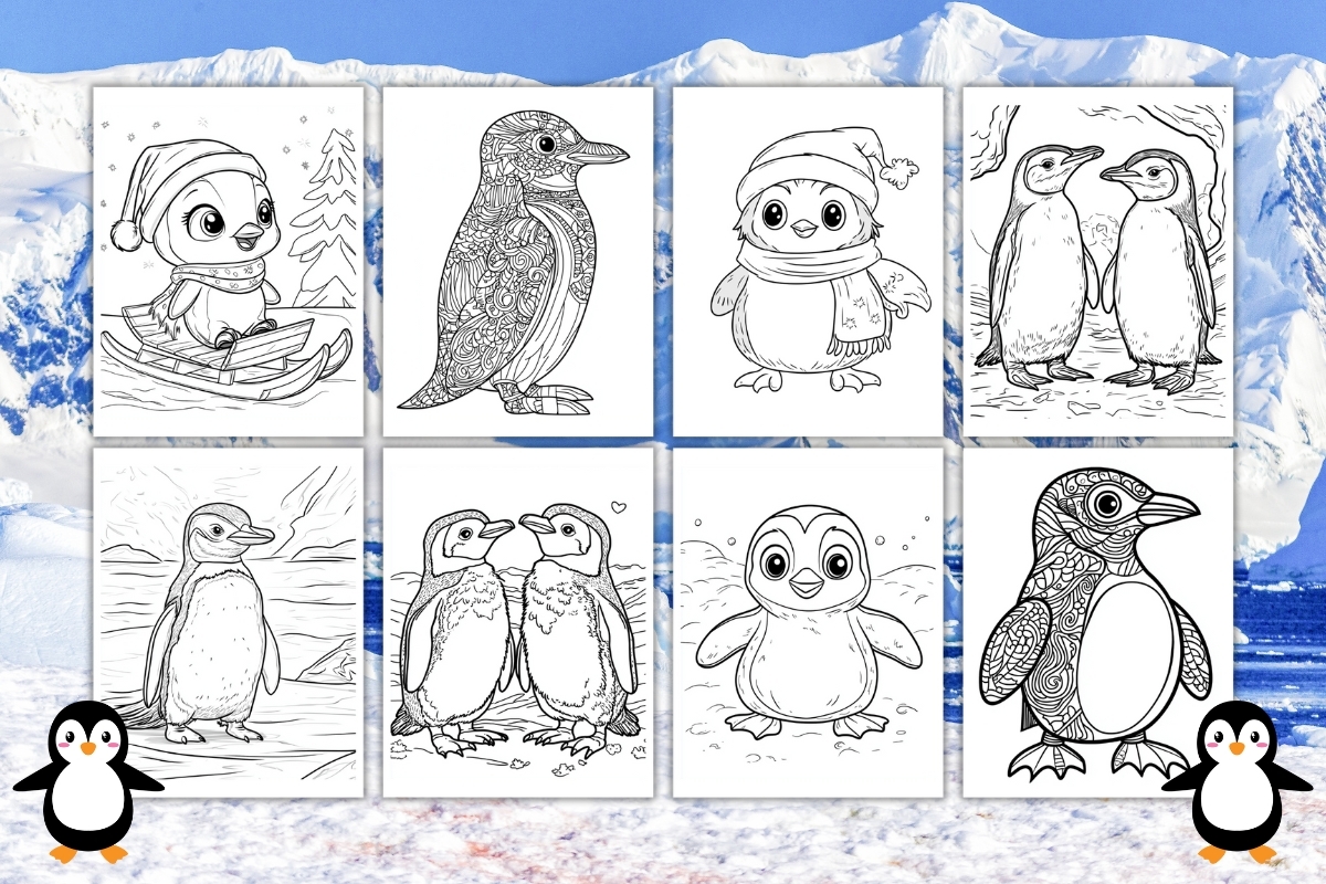 Free Printable Penguin Coloring Pages Free Printable Penguin Coloring Pages