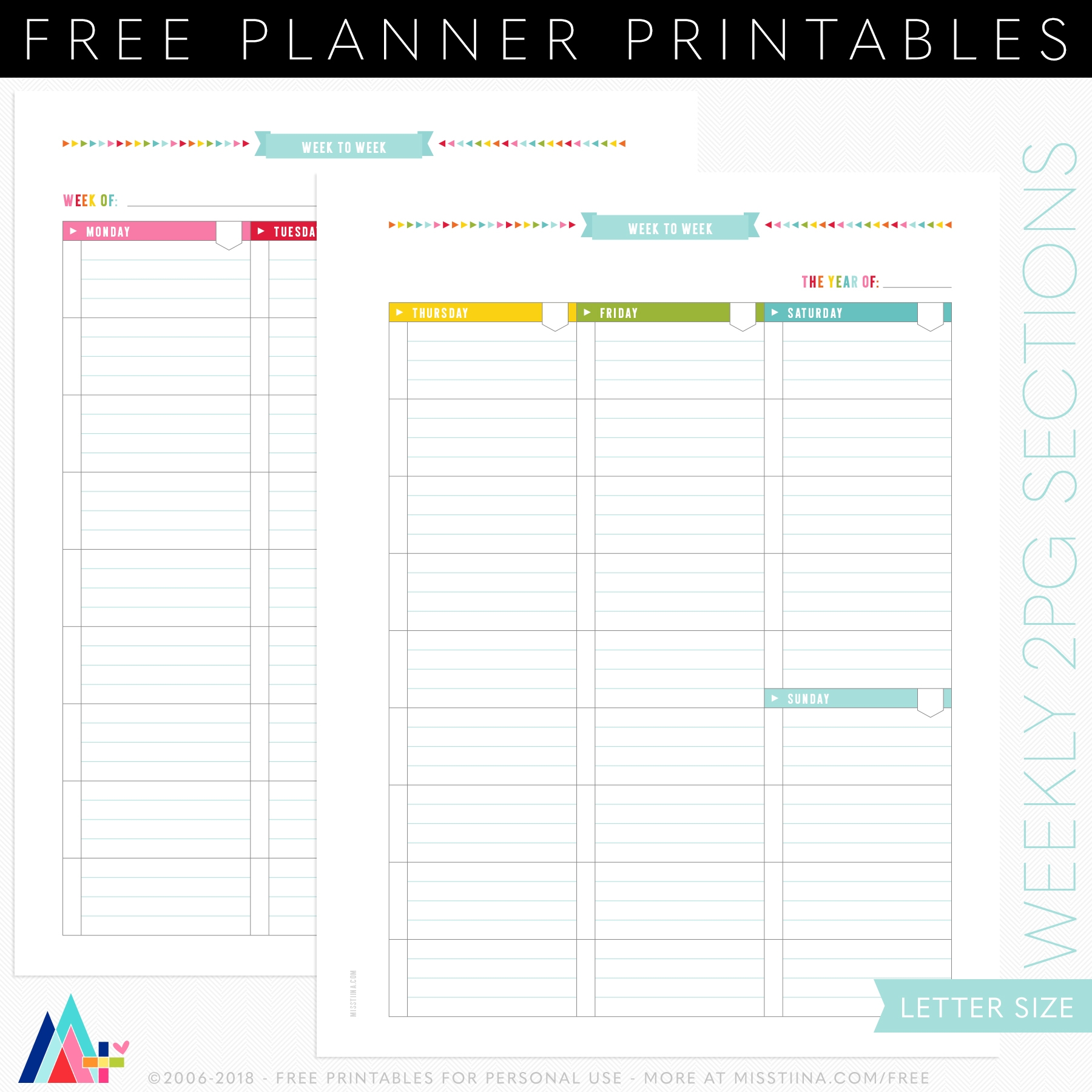 FREE PRINTABLE PLANNER PAGES Miss Tiina FREE PRINTABLE PLANNER PAGES Miss Tiina