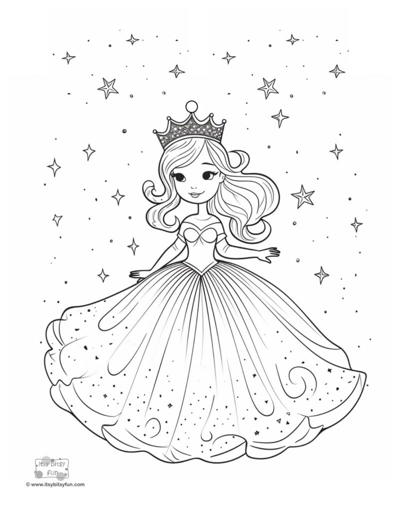free princess coloring pages