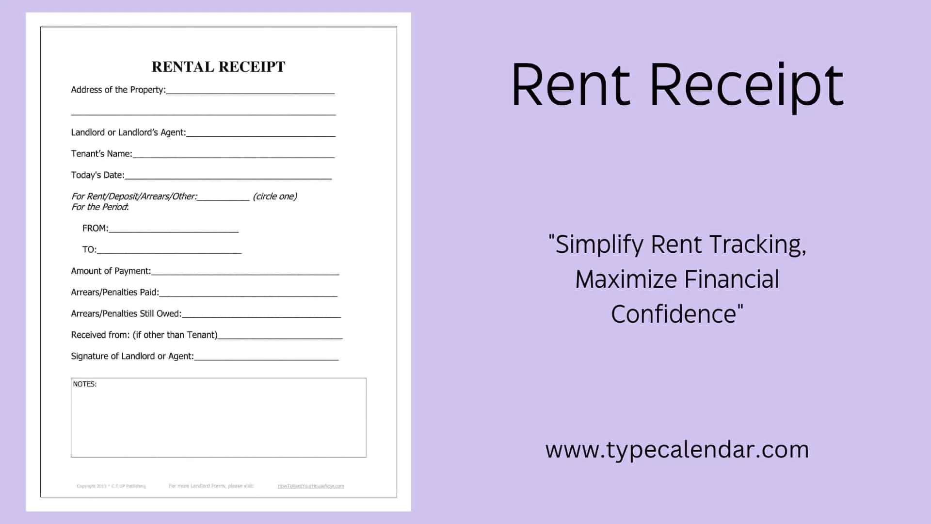 rent receipt template word