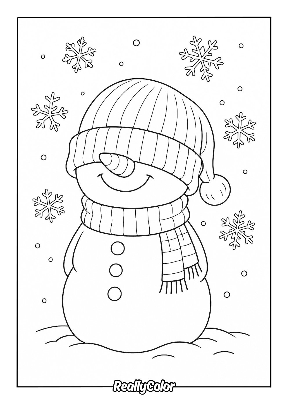 Free Printable Snowman Coloring Pages