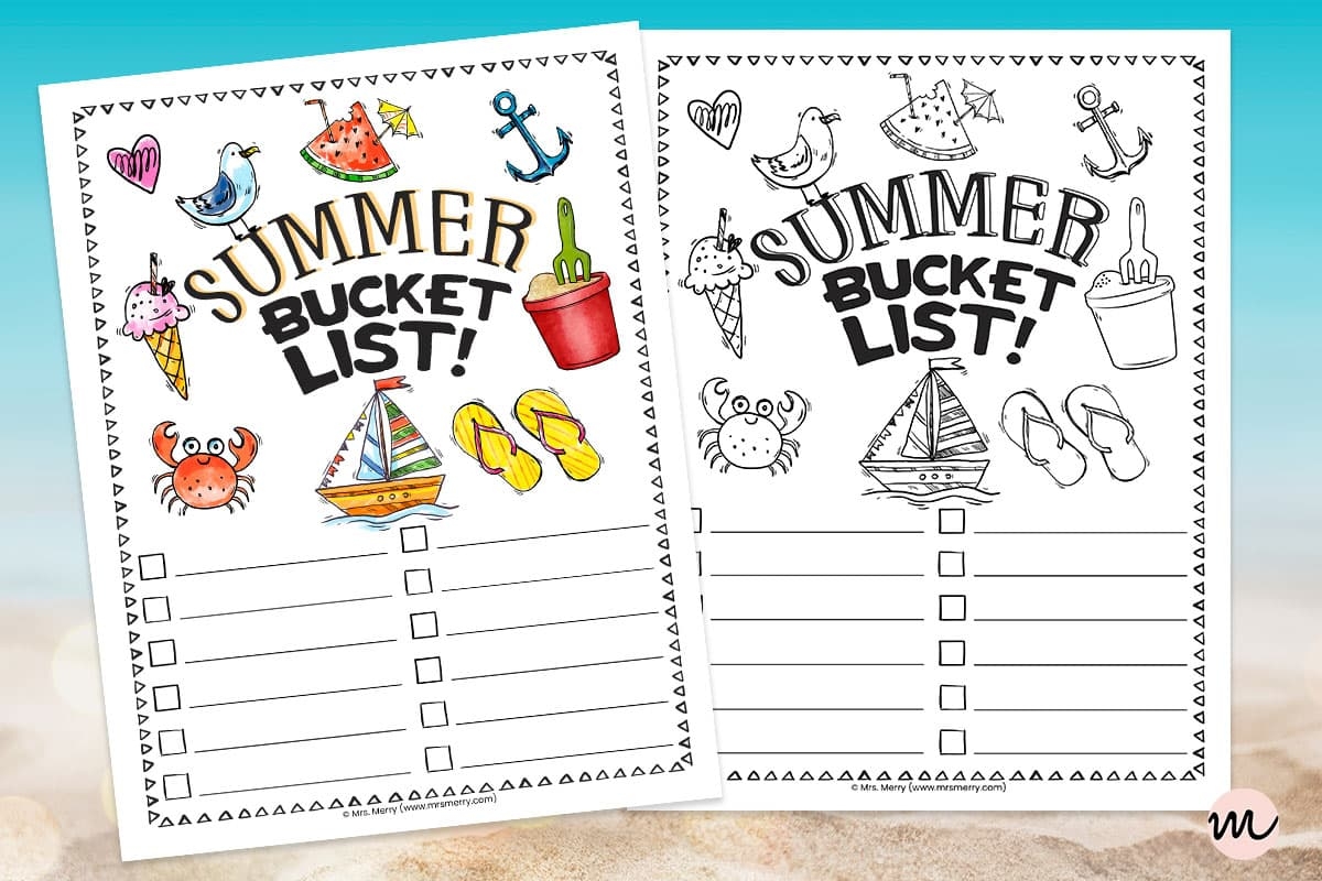summer bucket list template summer bucket list template