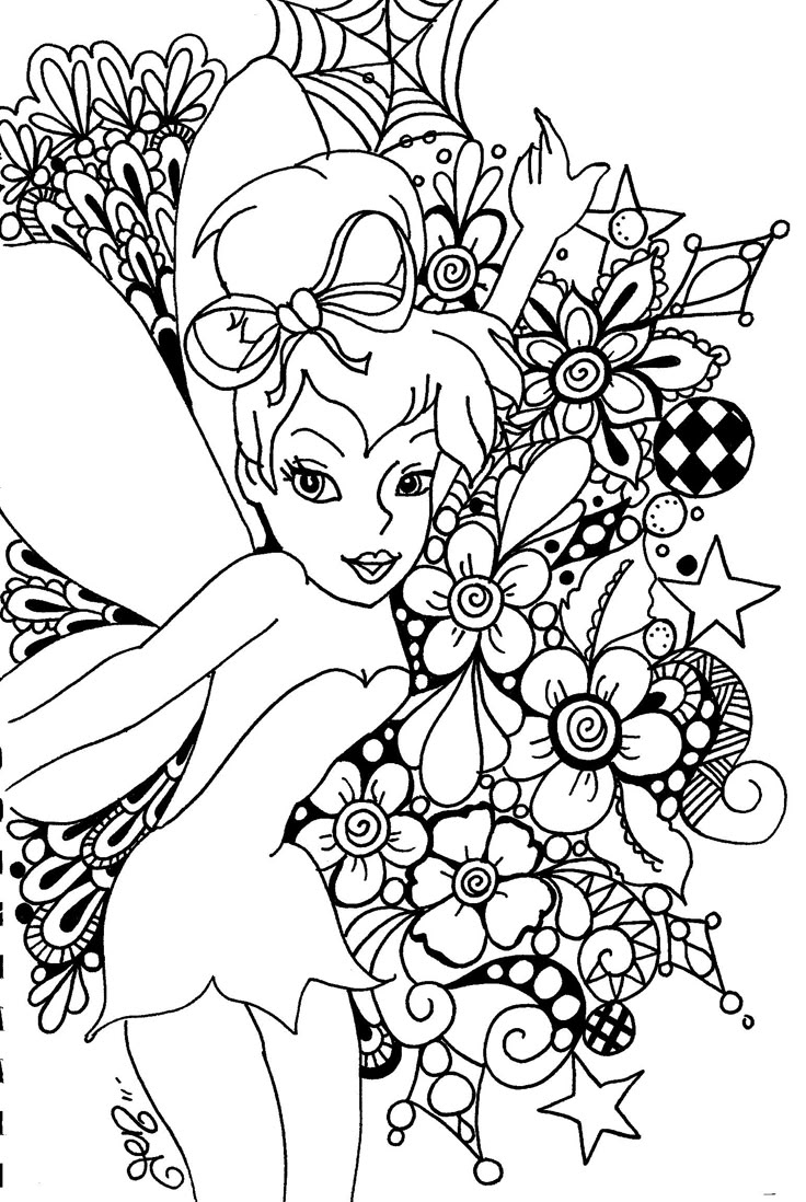 colouring pages of tinkerbell