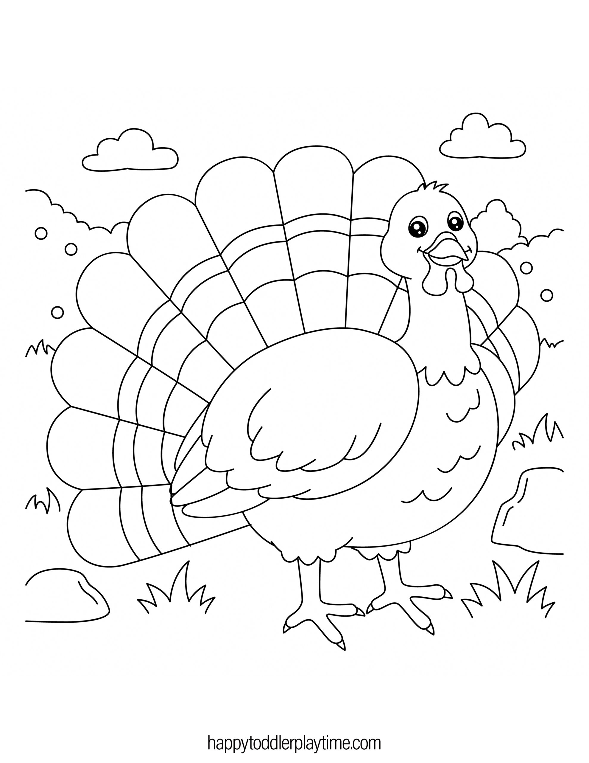 Free Printable Turkey Coloring Pages For Kids Happy Toddler Playtime