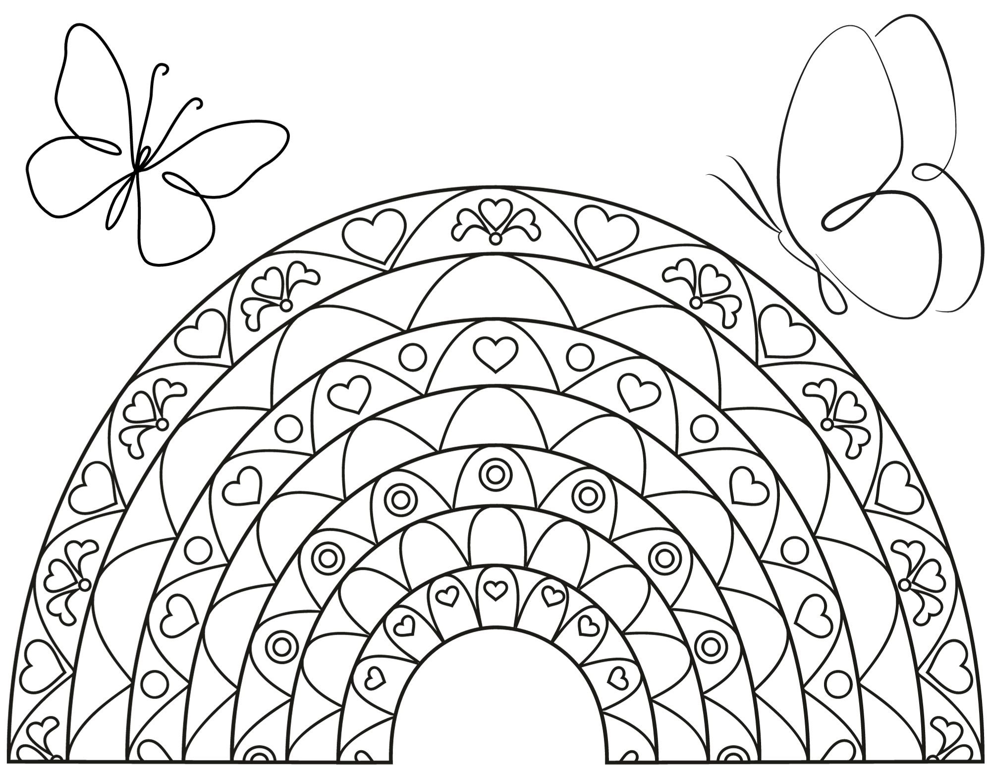 Free Rainbow Coloring Pages To Print Crafty Morning