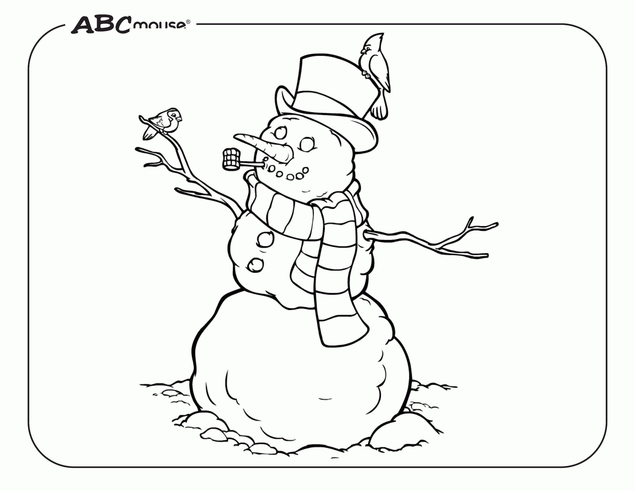 snowman printable coloring pages