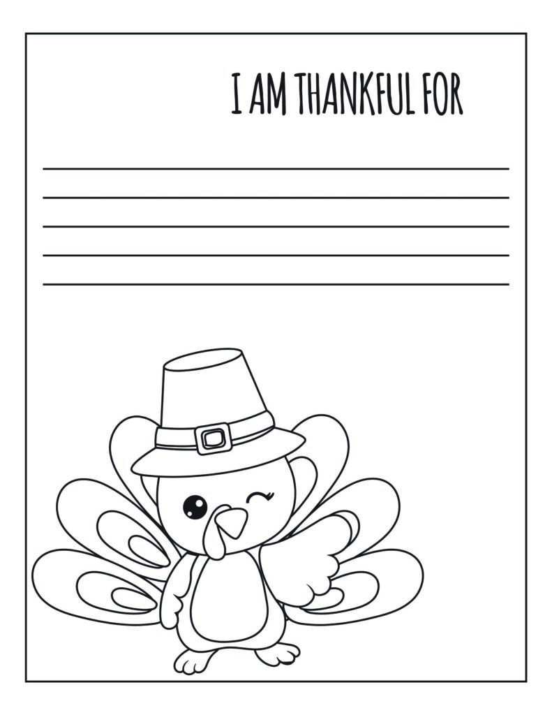 coloring pages for preschoolers thanksgiving