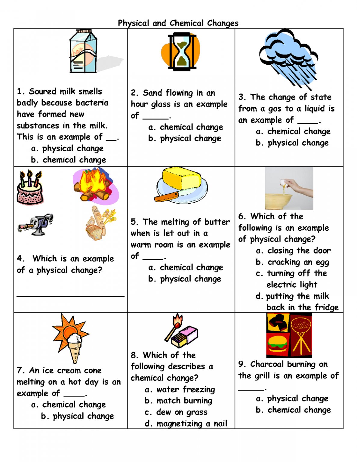 Free Worksheet Physical And Chemical Changes Download Free Worksheet Physical And Chemical Changes Png Images Free Worksheets On Clipart Library