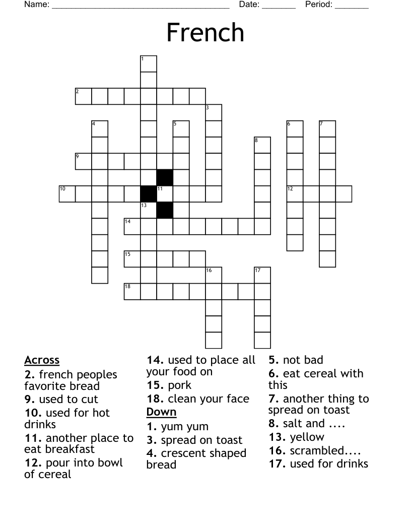 French Crossword WordMint