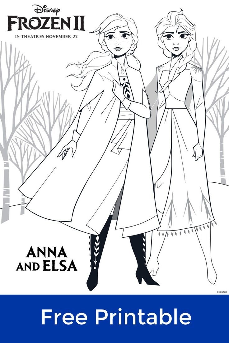 Frozen 2 Anna And Elsa Coloring Page Frozen 2 Anna And Elsa Coloring Page
