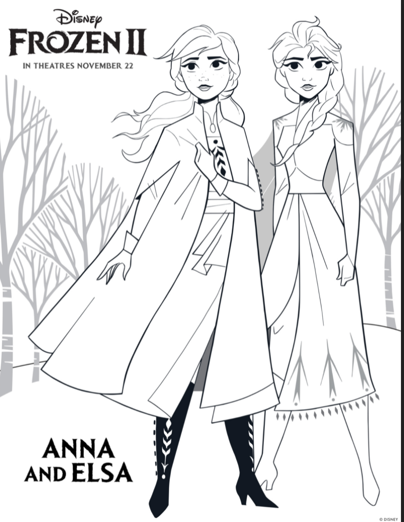 printable frozen pictures to color