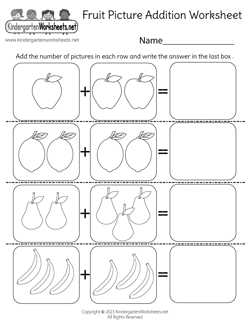 Fruit Picture Addition Worksheet Free Printable Digital PDF Fruit Picture Addition Worksheet Free Printable Digital PDF