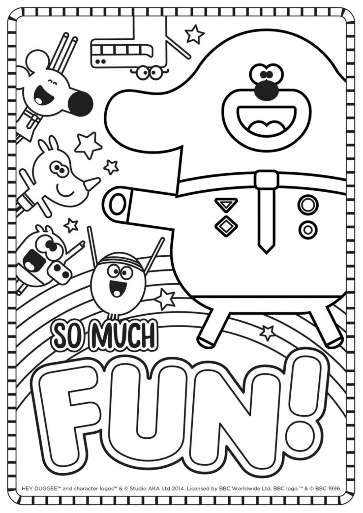 Fun Colouring Sheet Hey Duggee Official Website