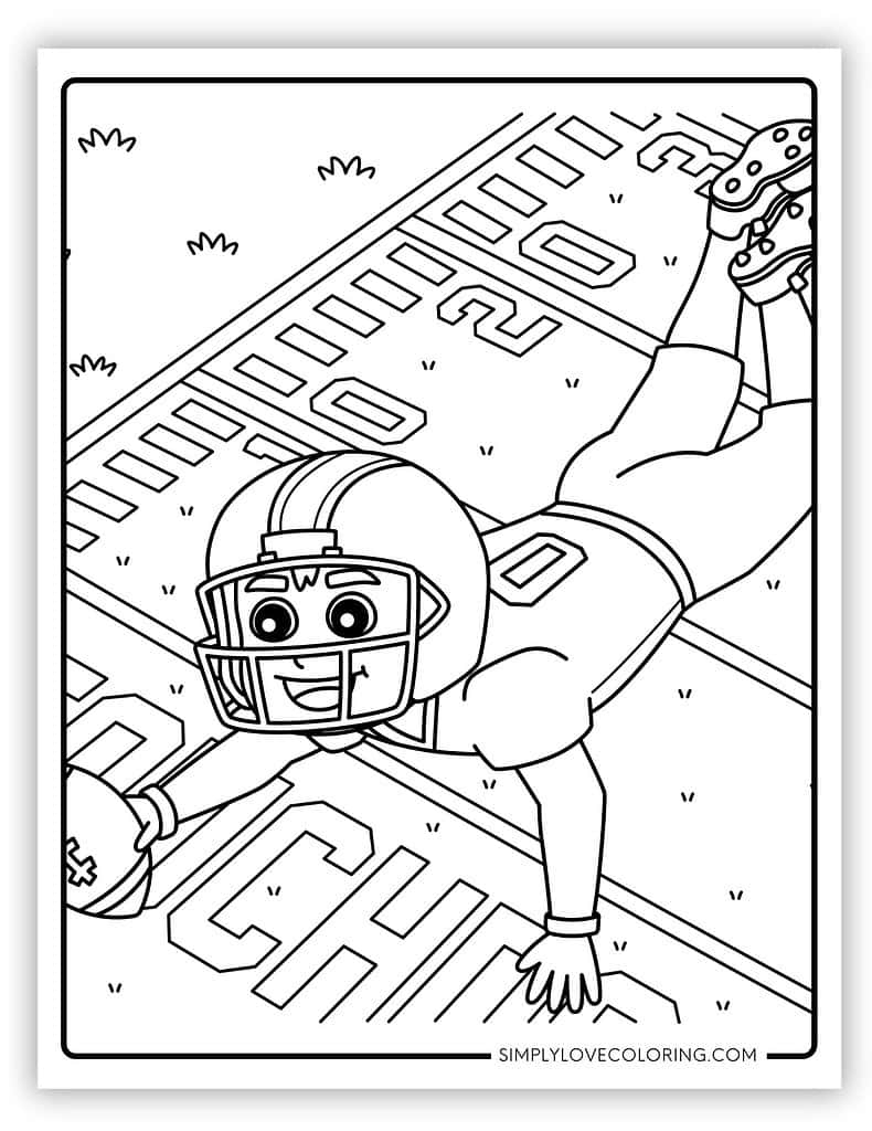 football colouring in pages