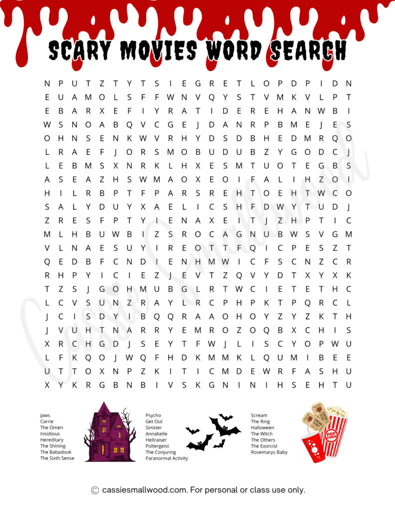 FUN Free Printable Halloween Word Searches Cassie Smallwood