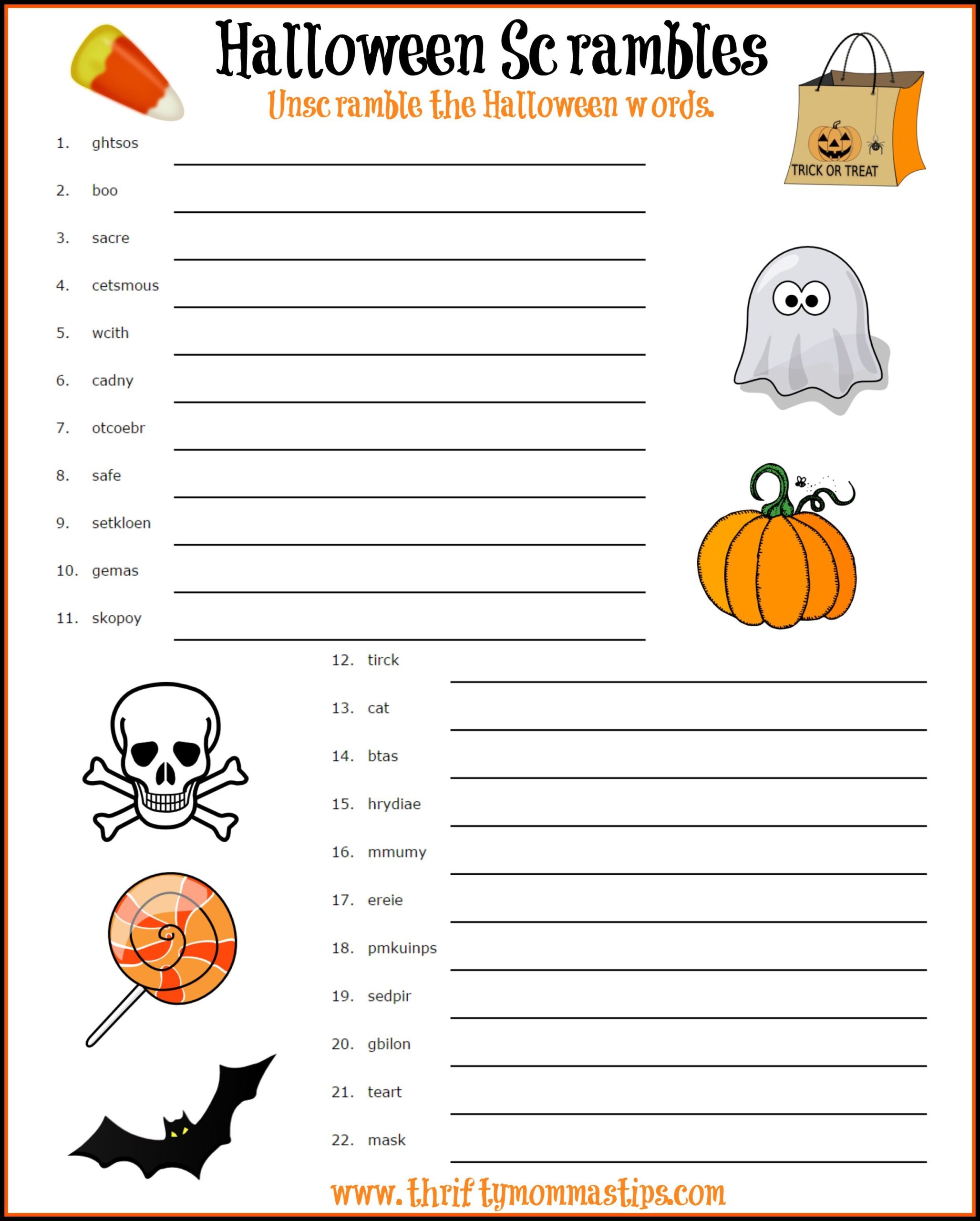 Fun Halloween Word Scramble Thrifty Mommas Tips Fun Halloween Word Scramble Thrifty Mommas Tips