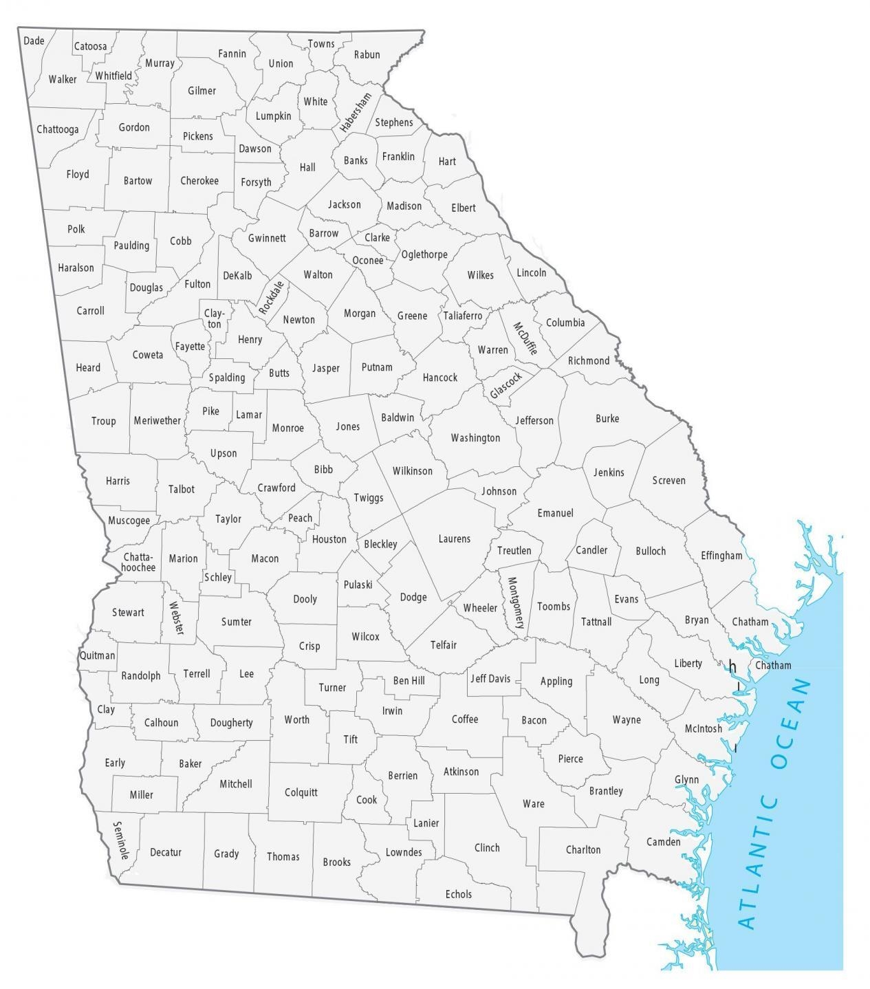 Georgia County Map GIS Geography Georgia County Map GIS Geography