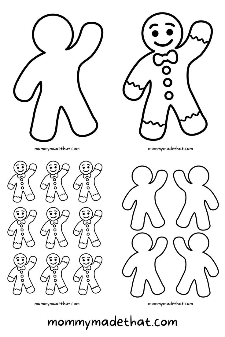 template of gingerbread man