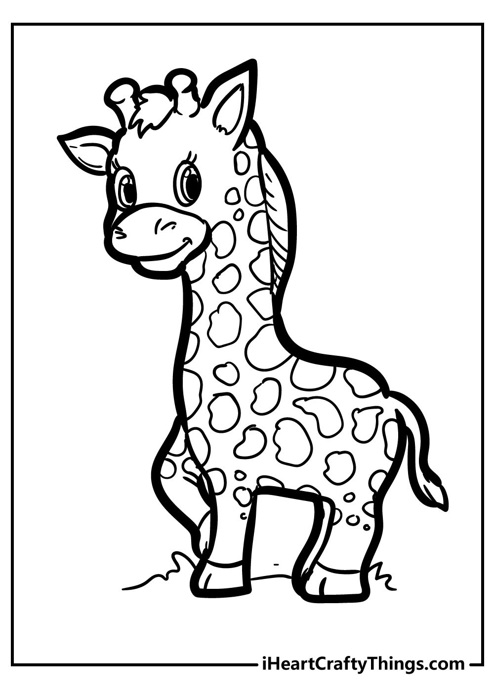 colouring pictures of giraffes