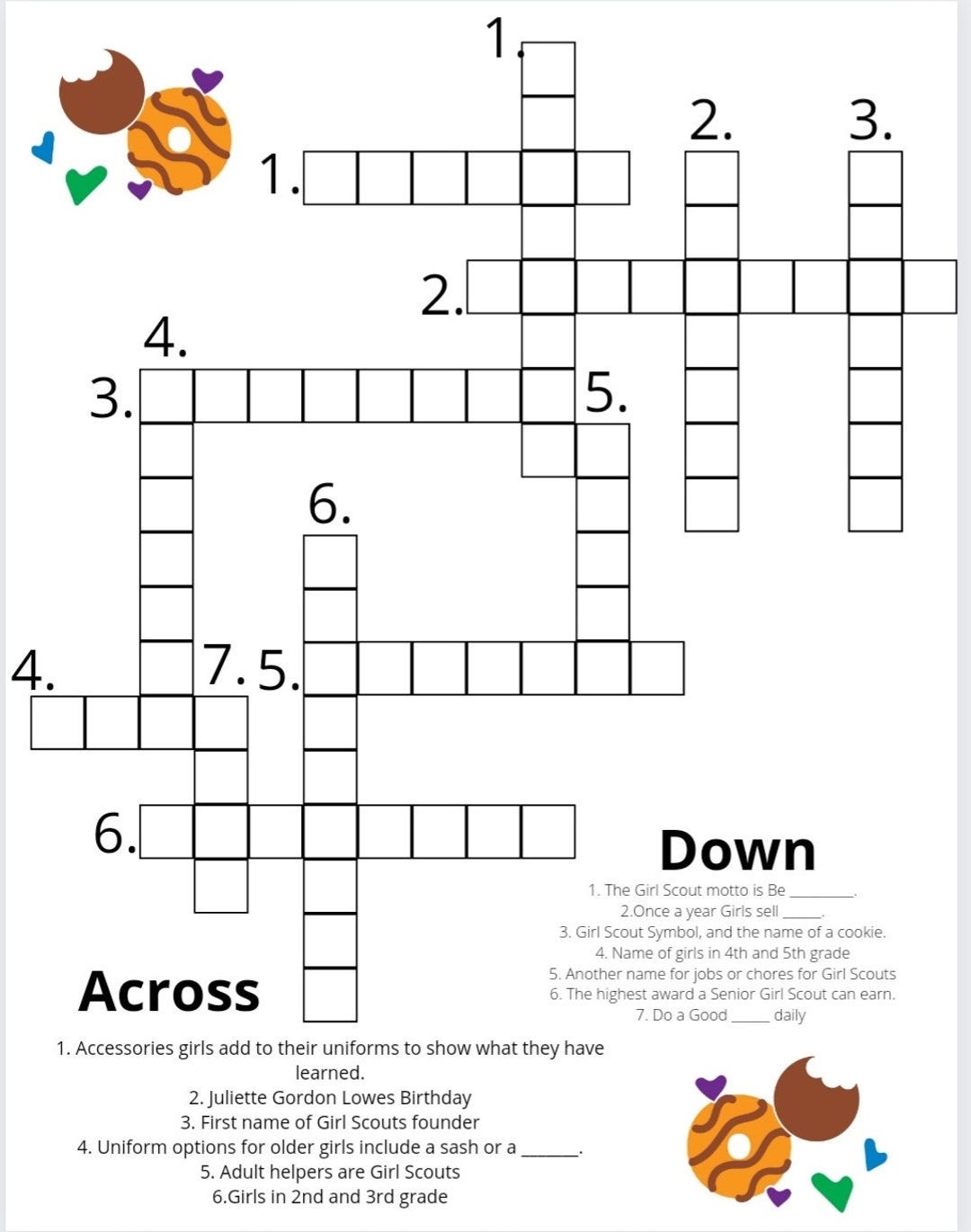 girl scout cookie type crossword clue