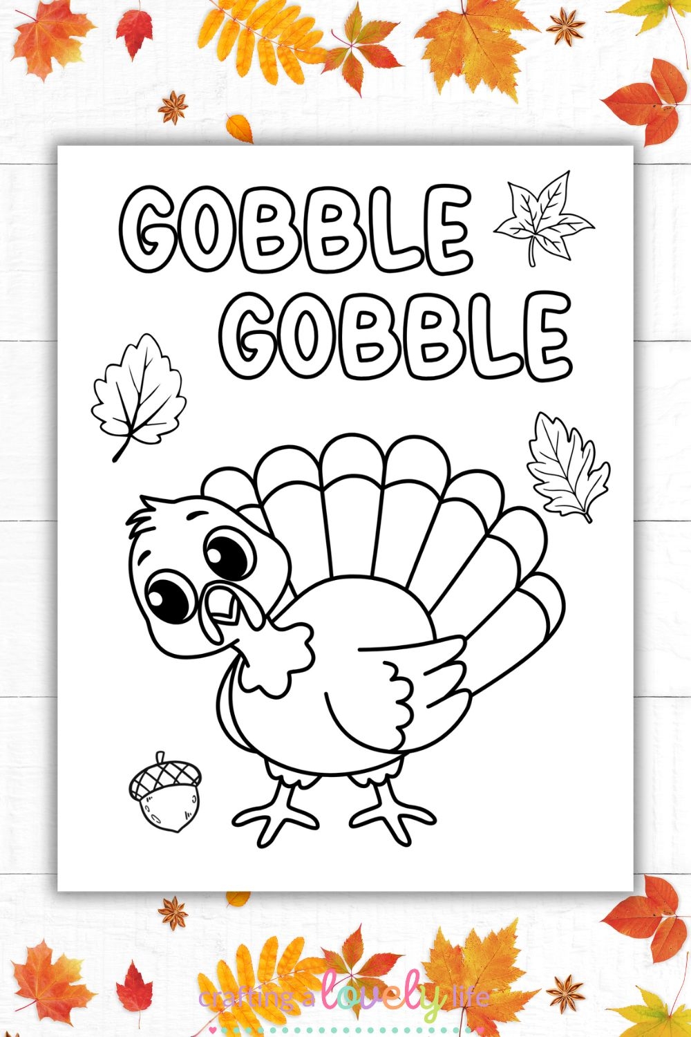 Gobble Gobble Thanksgiving Coloring Page Free Printable Gobble Gobble Thanksgiving Coloring Page Free Printable