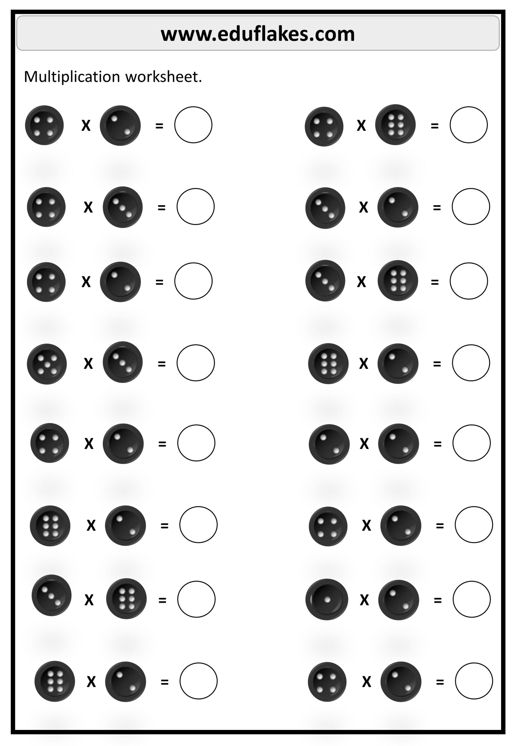 multiply by 1 worksheet