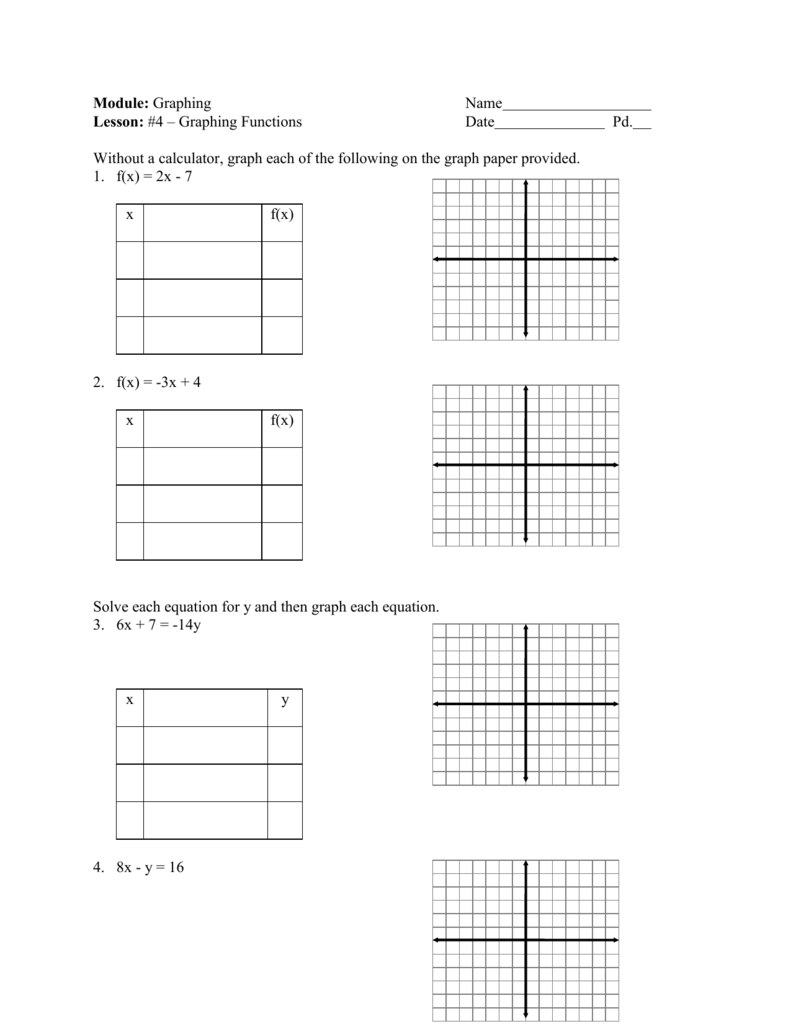 graph paper for linear equations