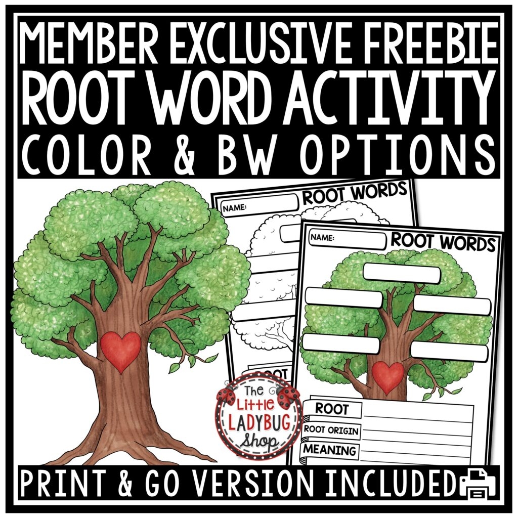 Greek And Latin Root Word Tree Freebie The Little Ladybug Shop Greek And Latin Root Word Tree Freebie The Little Ladybug Shop