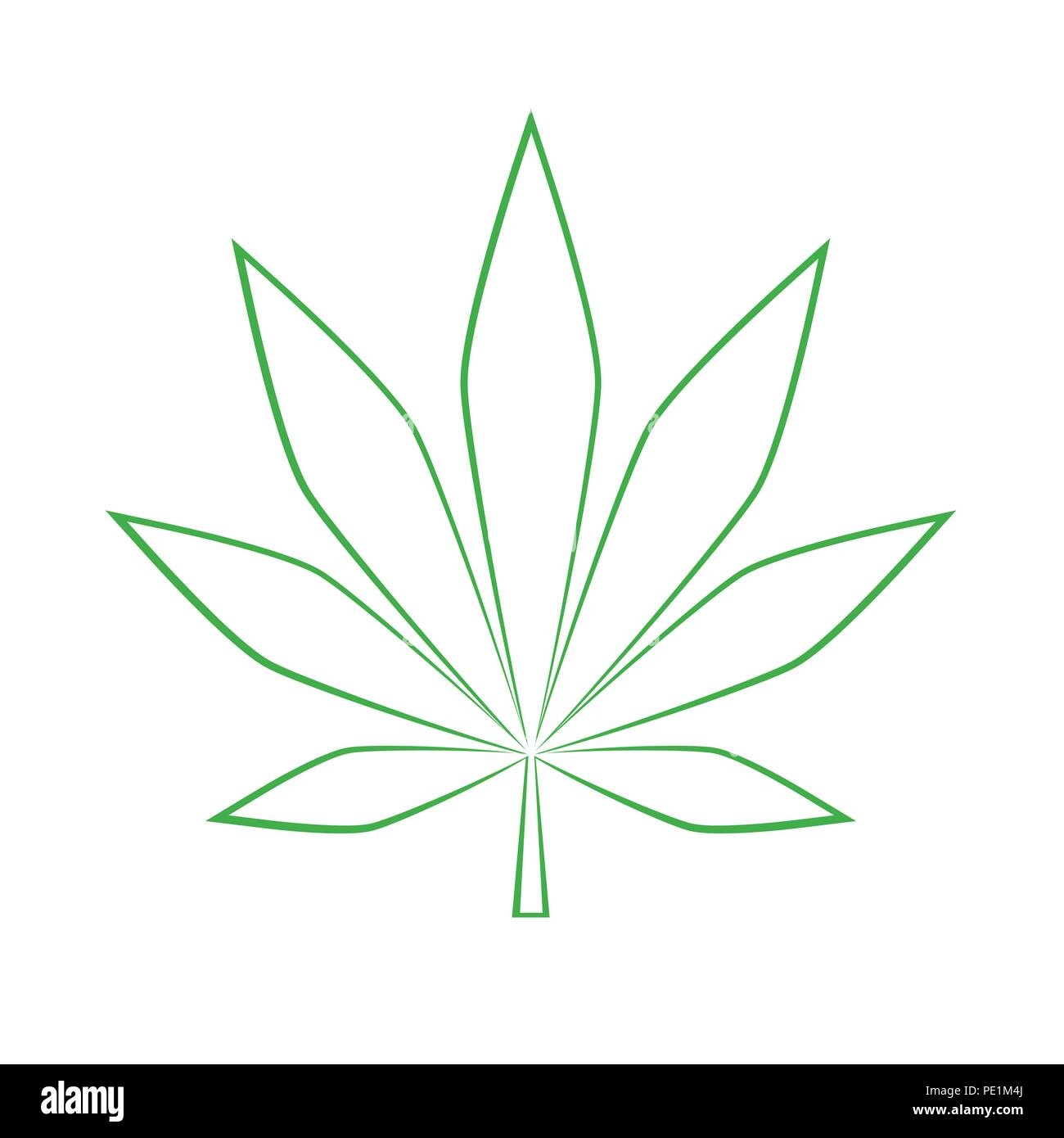 outline of a pot leaf