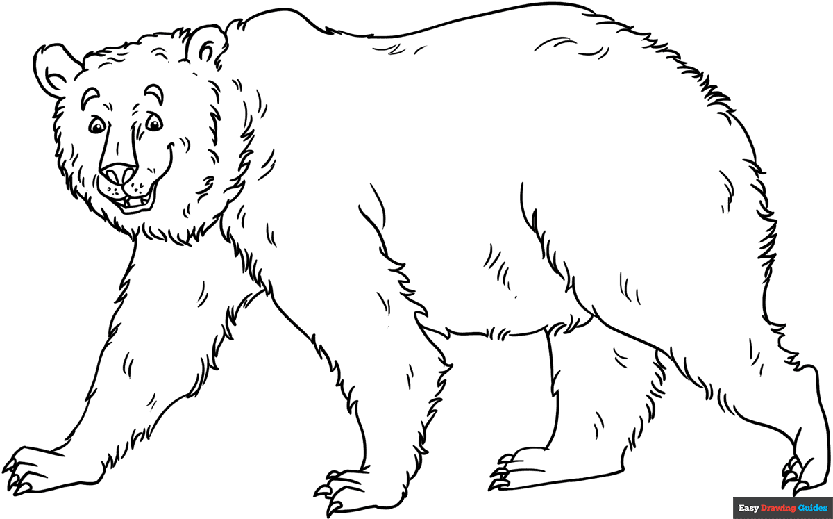 Grizzly Bear Coloring Page Easy Drawing Guides Grizzly Bear Coloring Page Easy Drawing Guides