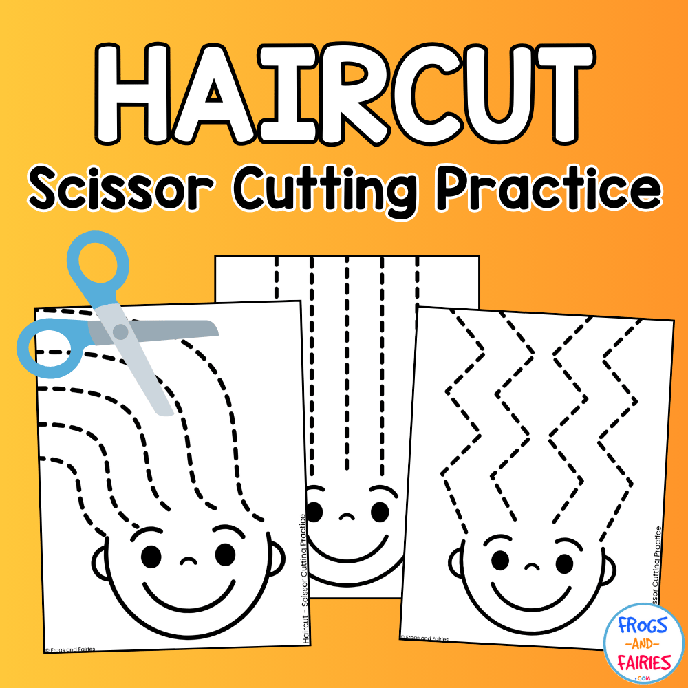 scissor skills haircut worksheets
