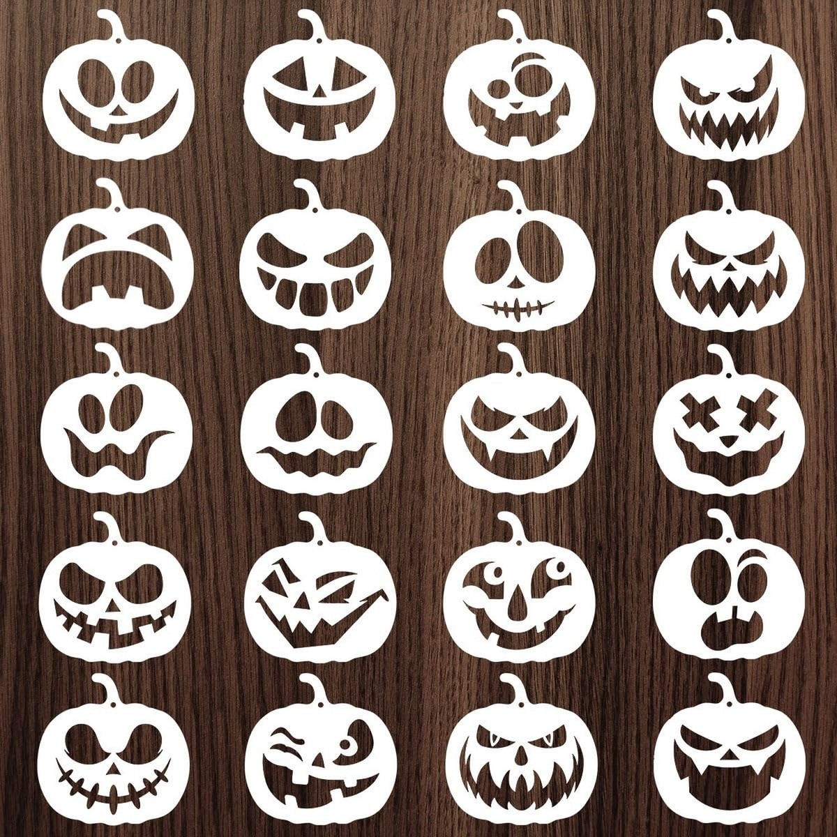 Halloween Pumpkins Face Stencils 20pcs Pumpkin Face Stencils For Carving Pai EBay Halloween Pumpkins Face Stencils 20pcs Pumpkin Face Stencils For Carving Pai EBay
