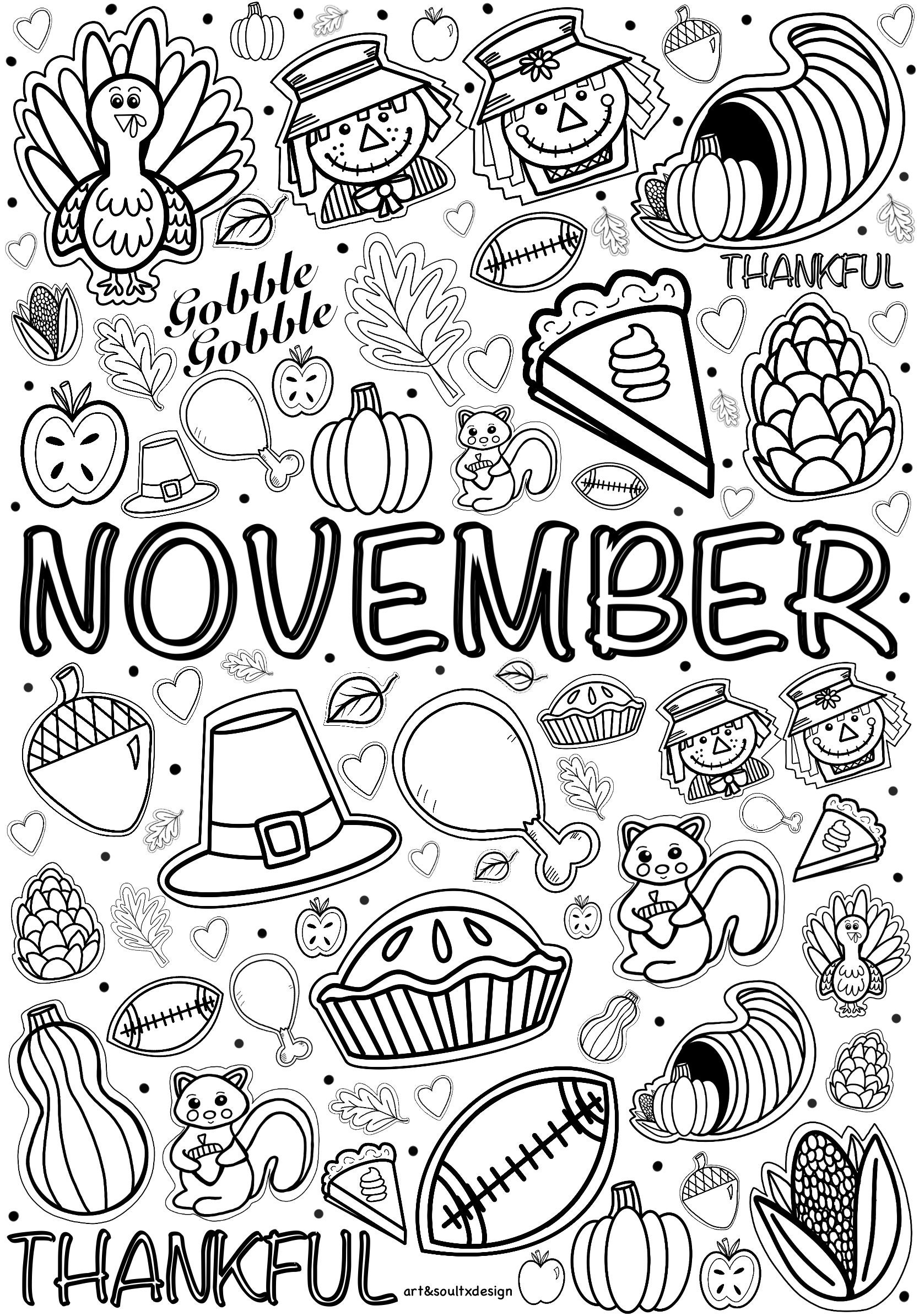 coloring pages for november