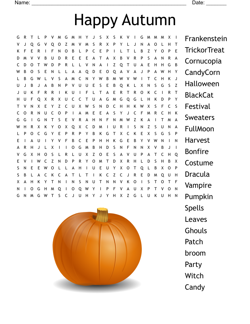 fall word search puzzle fall word search puzzle