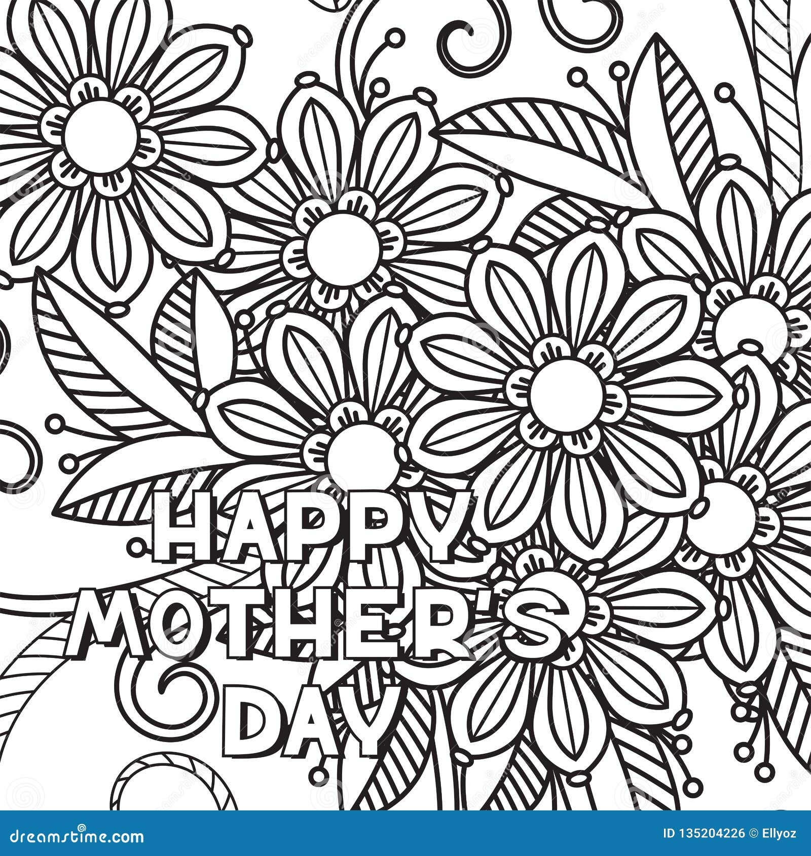 happy mother's day coloring page