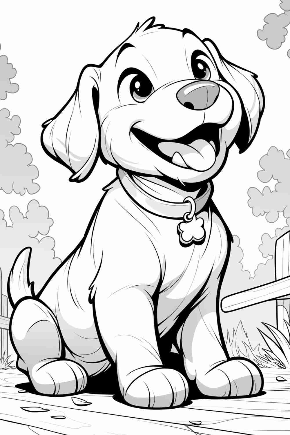 cute puppy dog coloring pages