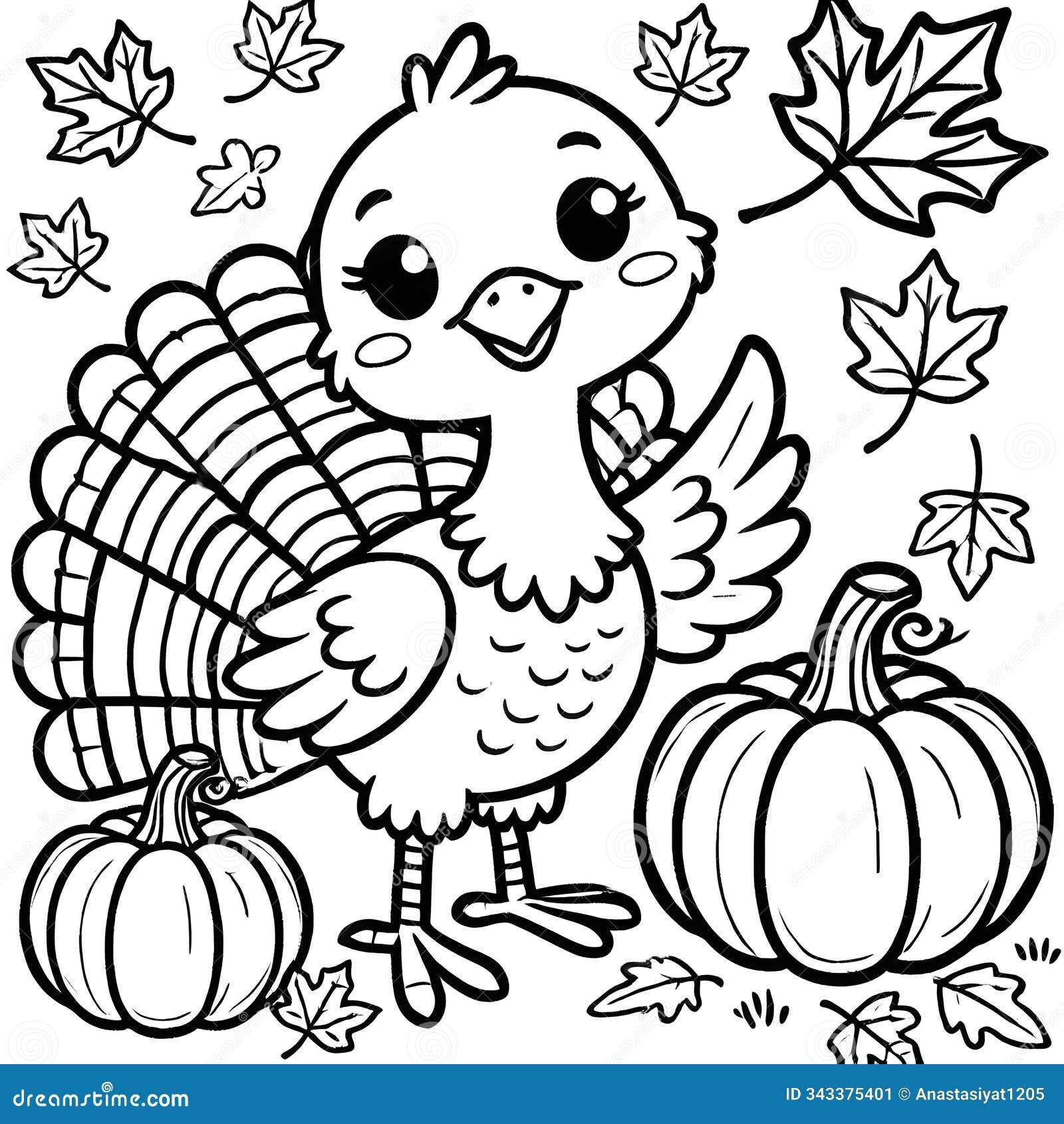Happy Thanksgiving Turkey With Pumpkins Coloring Page For Kids Stock Illustration Illustration Of Coloring Acent 343375401 Happy Thanksgiving Turkey With Pumpkins Coloring Page For Kids Stock Illustration Illustration Of Coloring Acent 343375401