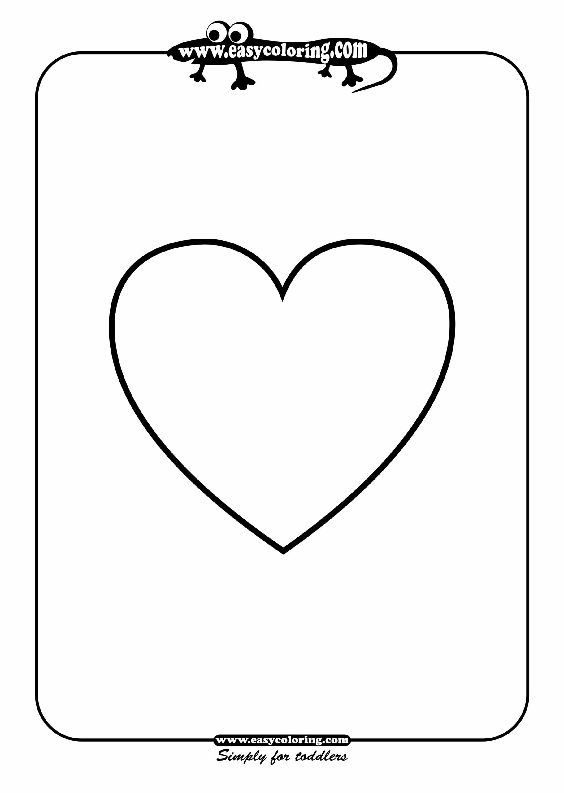 Heart Simple Shapes Easy Coloring Pages For Toddlers Heart Simple Shapes Easy Coloring Pages For Toddlers