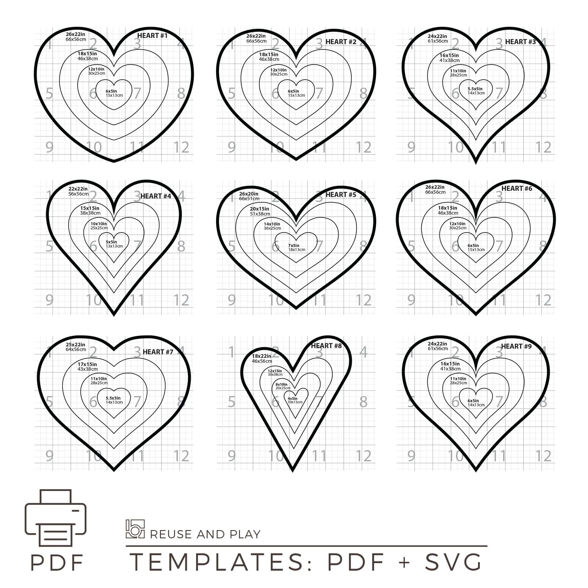 Heart Templates Reuse And Play Heart Templates Reuse And Play