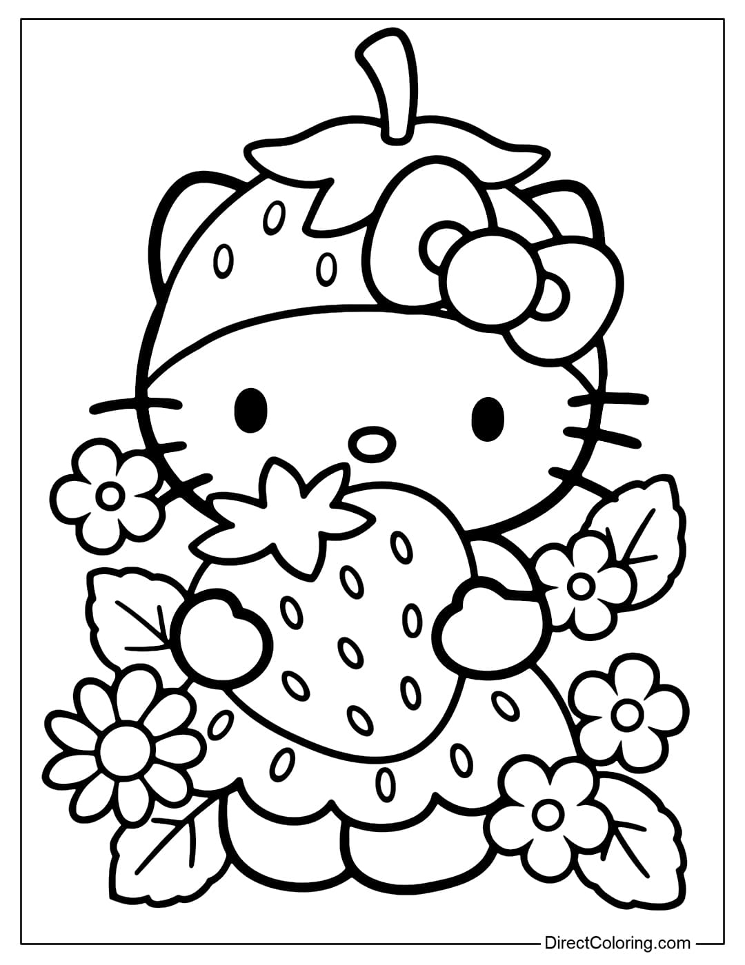 printable coloring pages hello kitty